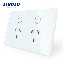 Livolo Australia Standard Touch Control Power Socket AC 110-250V Double Wall Socket VL-C9C2AU-11/12